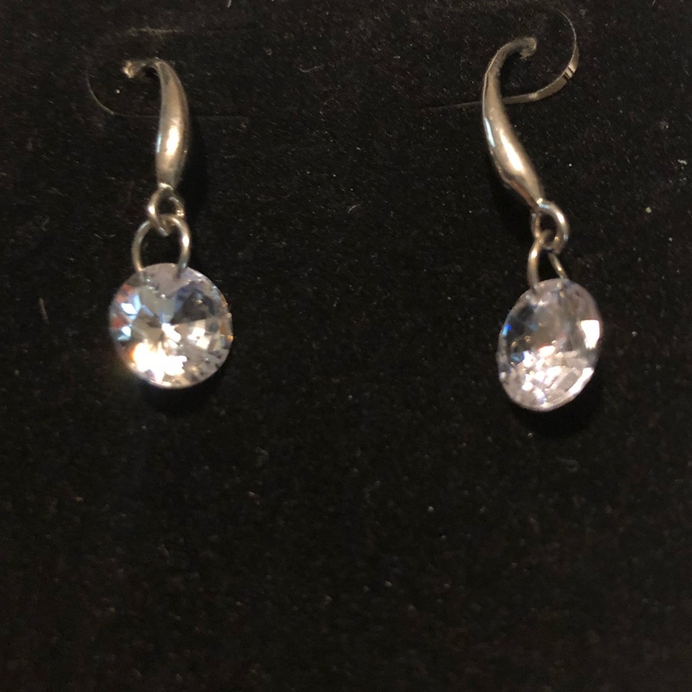 Cubic Zirconia hanging earrings
